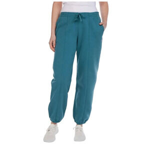 Champion Women’s Small Teal Fleece Joggers Pintuck Athleisure Lounge Workout